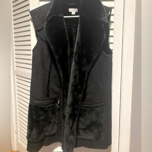Susan Graver Faux Shearling Vest with Pockets